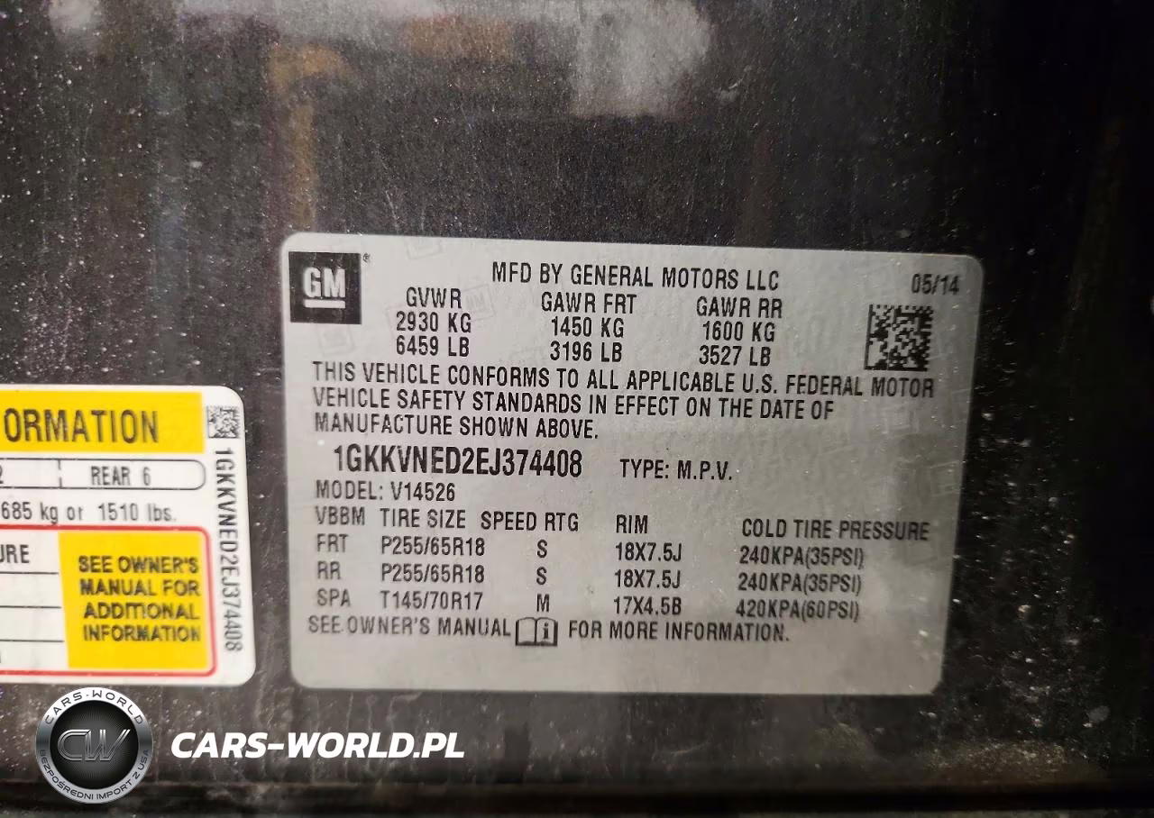 2014 GMC Acadia Sle VIN:1GKKVNED2EJ374408 - 13