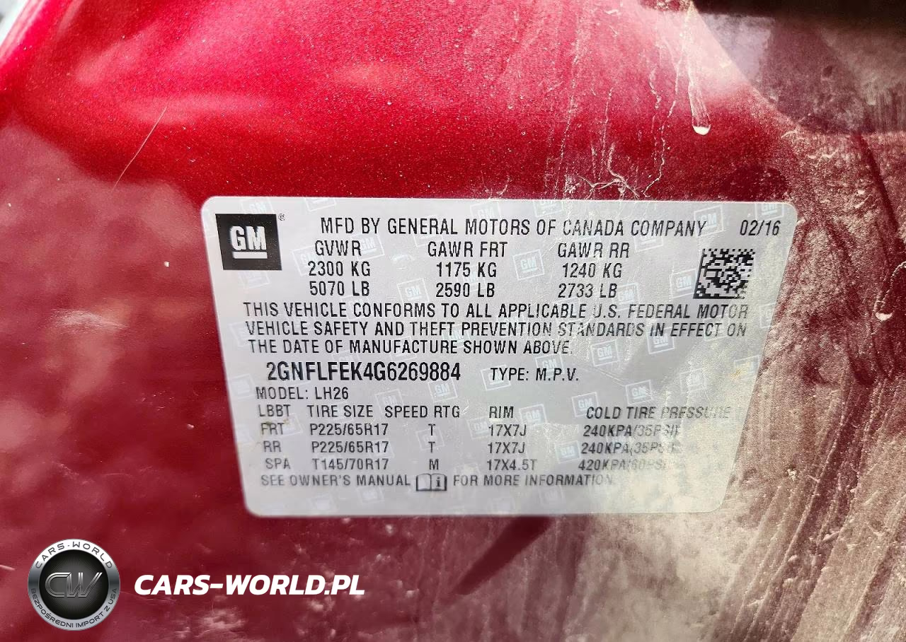 2016 Chevrolet Equinox Lt VIN:2GNFLFEK4G6269884 - 12