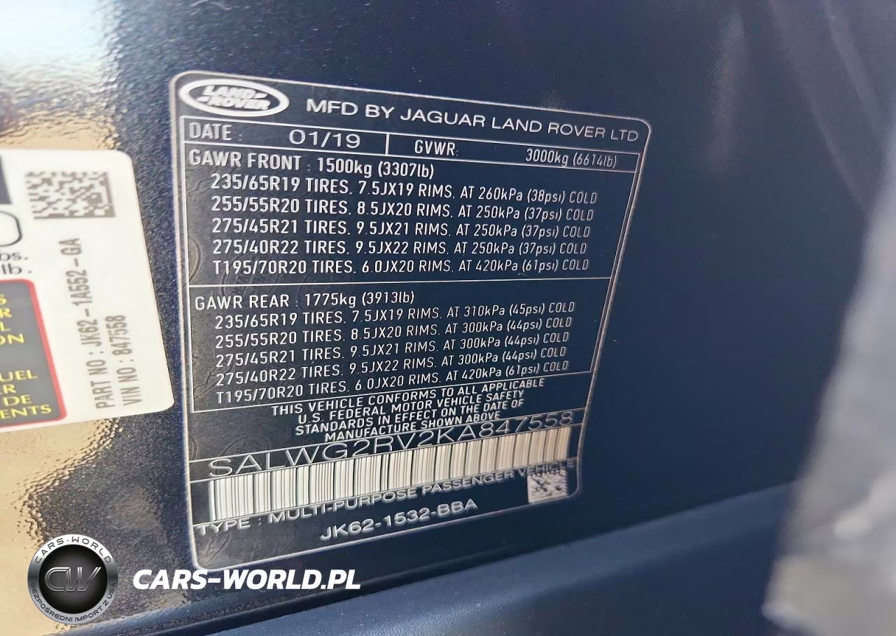 2019 Land Rover Range Rover Sport Se VIN:SALWG2RV2KA847558 - 13