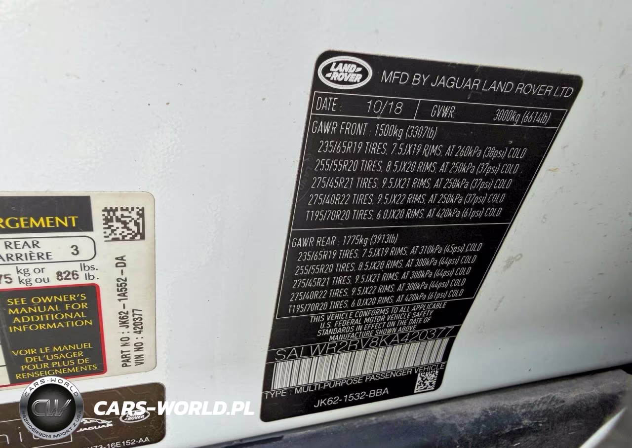 2019 Land Rover Range Rover Sport Hse VIN:SALWR2RV8KA420377 - 10