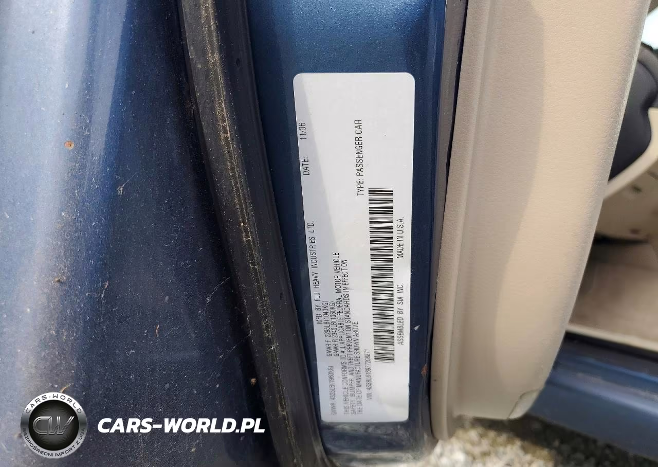 2007 Subaru Legacy 2.5I VIN:4S3BL616977208871 - 12