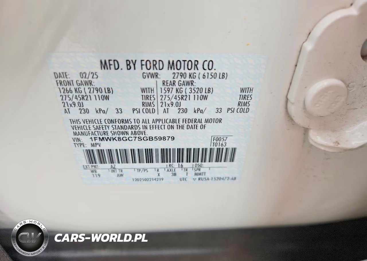 2025 Ford Explorer St VIN:1FMWK8GC7SGB59879 - 13