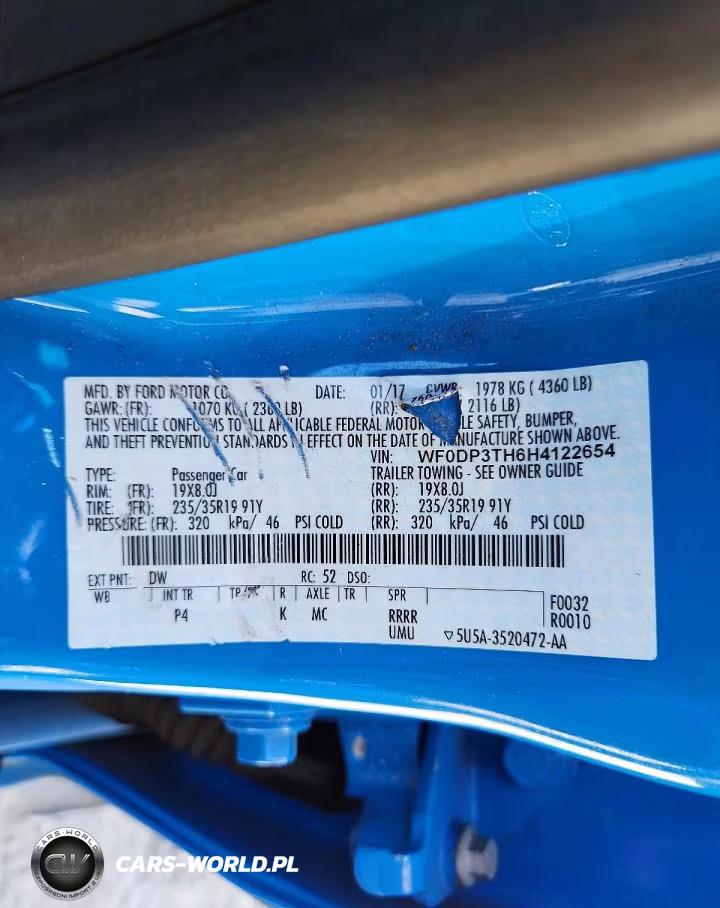 2017 Ford Focus Rs VIN:WF0DP3TH6H4122654 - 12