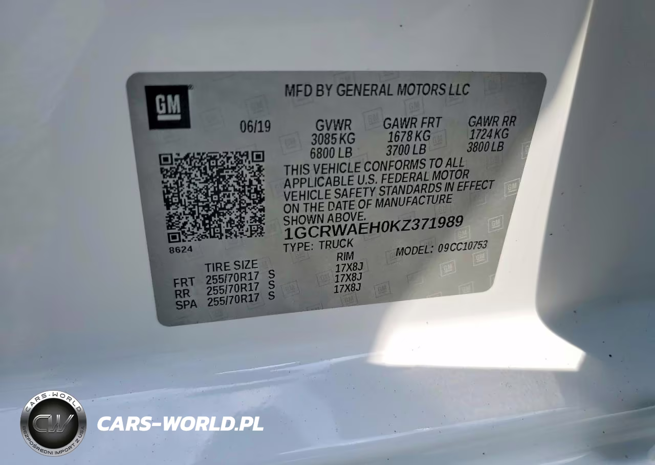 2019 Chevrolet Silverado C1500 VIN:1GCRWAEH0KZ371989 - 12