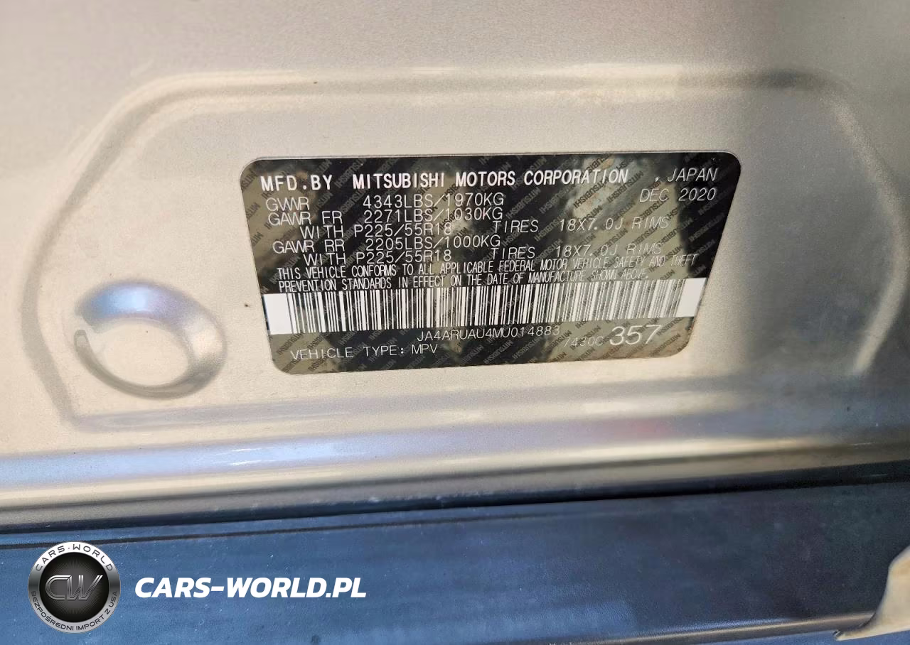 2021 Mitsubishi Outlander Sport Es VIN:JA4ARUAU4MU014883 - 12