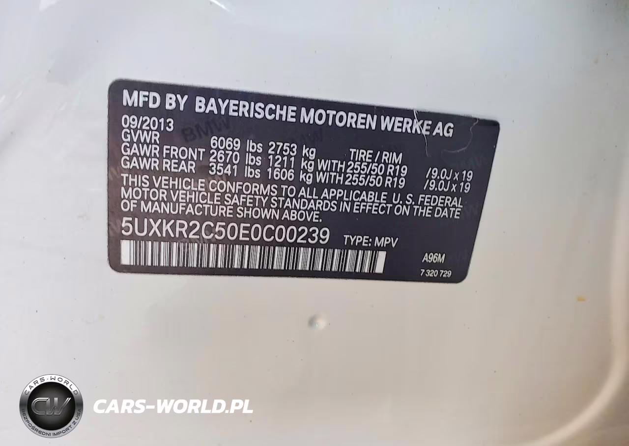 2014 BMW X5 Sdrive35I VIN:5UXKR2C50E0C00239 - 12