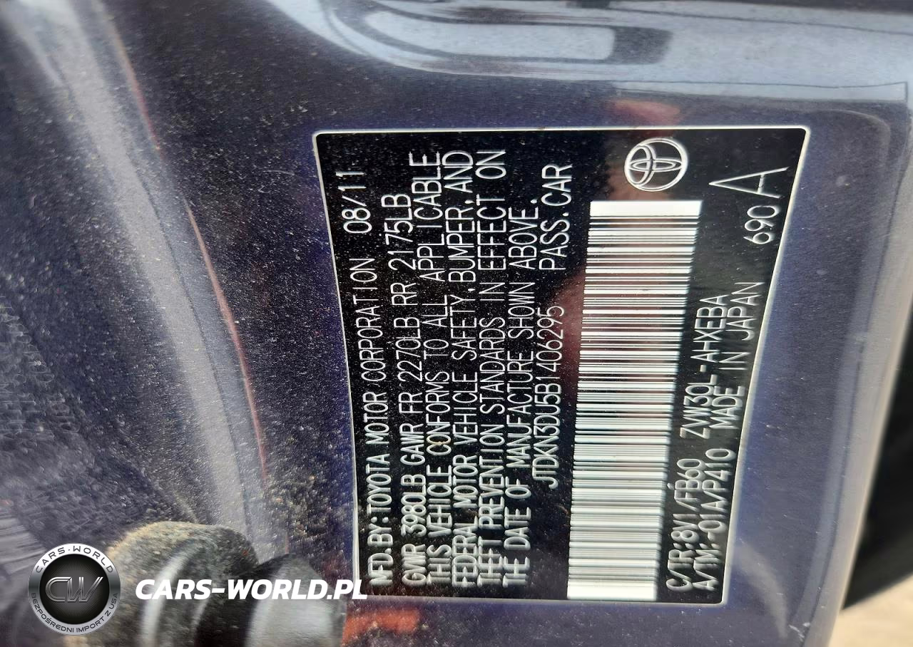 2011 Toyota Prius Three VIN:JTDKN3DU5B1406295 - 12