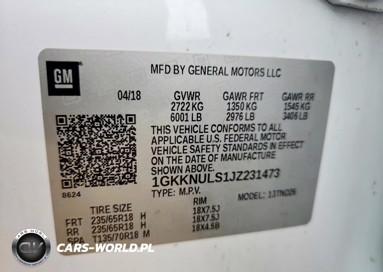 2018 GMC Acadia Slt-1 VIN:1GKKNULS1JZ231473 - 13
