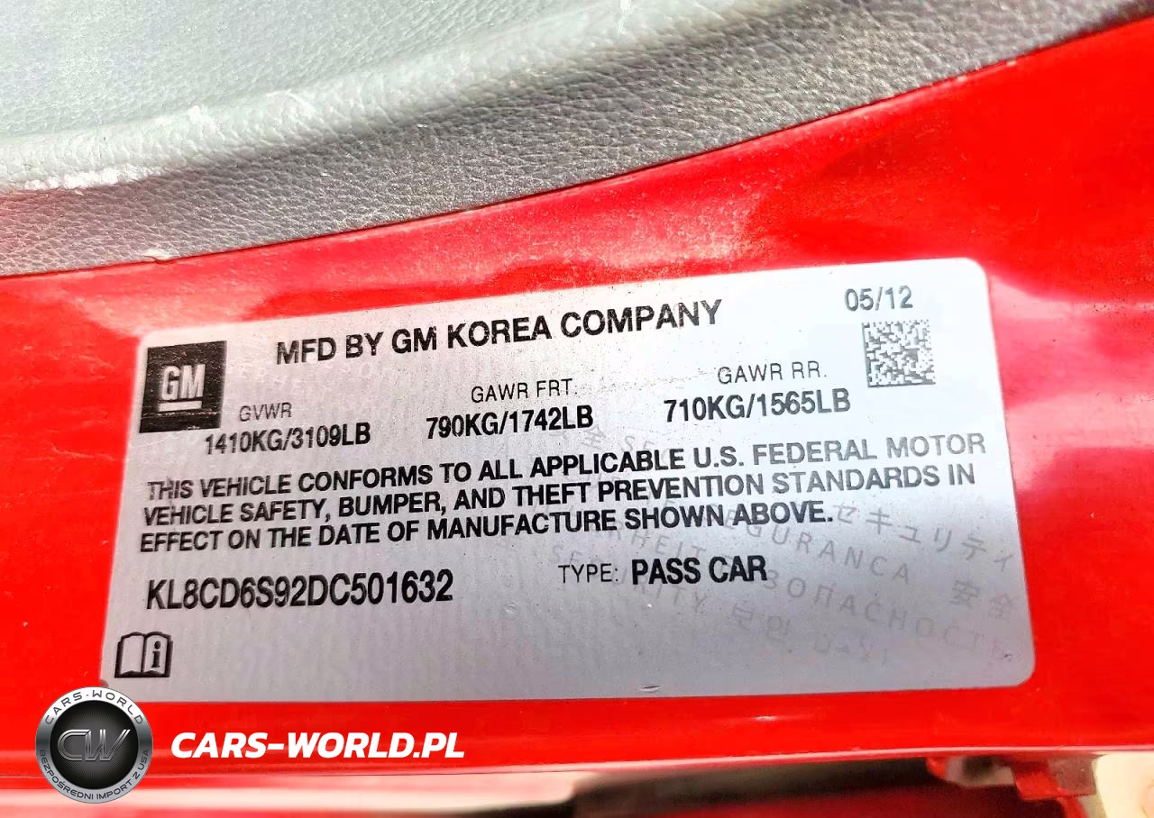 2013 Chevrolet Spark 1Lt VIN:KL8CD6S92DC501632 - 12