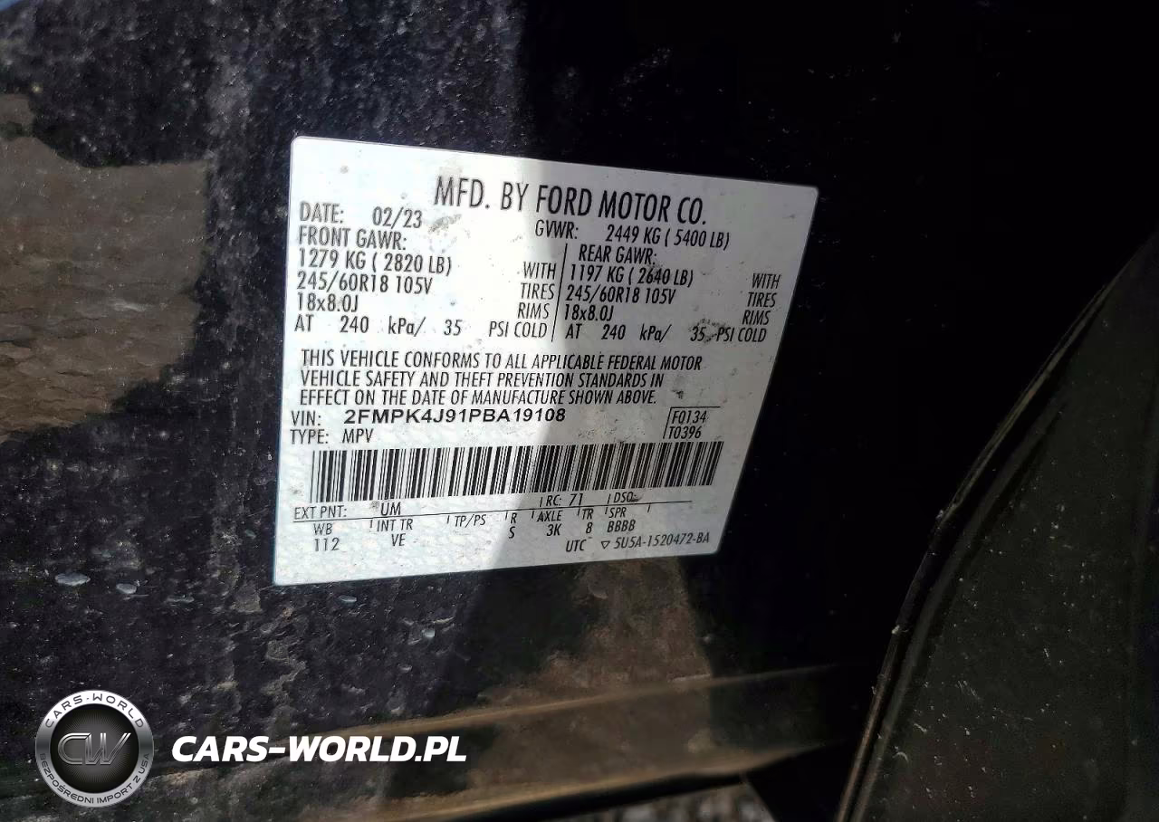 2023 Ford Edge Sel VIN:2FMPK4J91PBA19108 - 12