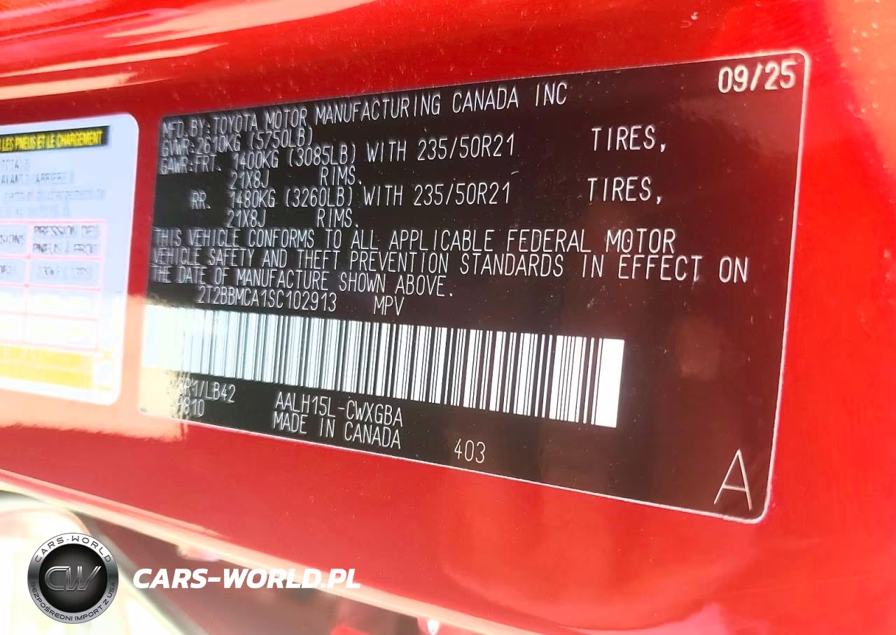 2025 Lexus Rx 350H Premium+ VIN:2T2BBMCA1SC102913 - 13