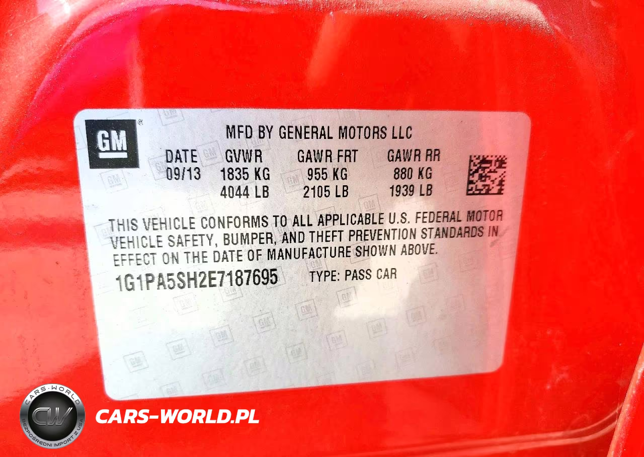 2014 Chevrolet Cruze Ls VIN:1G1PA5SH2E7187695 - 12