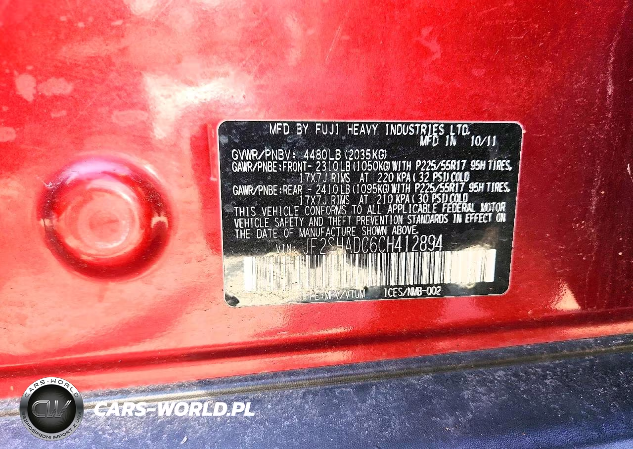2012 Subaru Forester 2.5X Premium VIN:JF2SHADC6CH412894 - 12