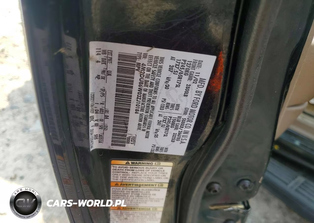 2003 Mercury Mountaineer VIN:4M2DU86W03ZJ10184 - 13