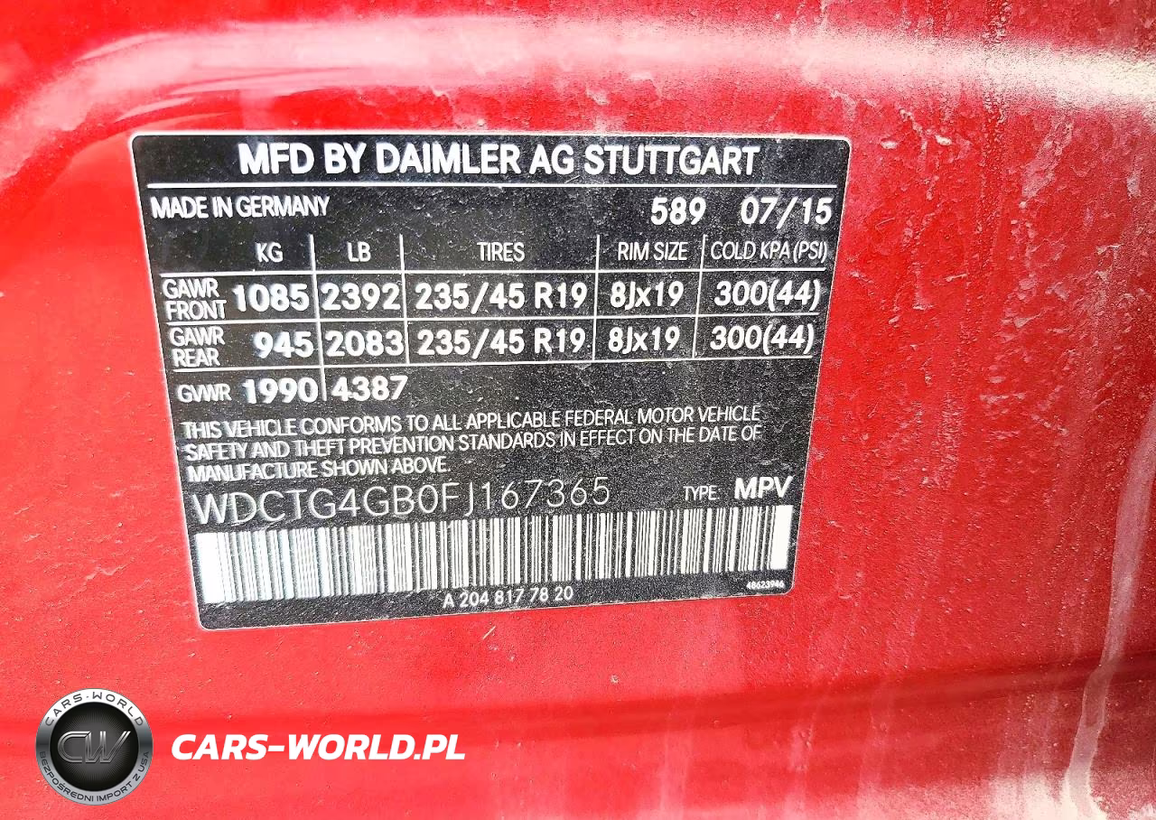 2015 Mercedes-Benz Gla 250 4Matic VIN:WDCTG4GB0FJ167365 - 13