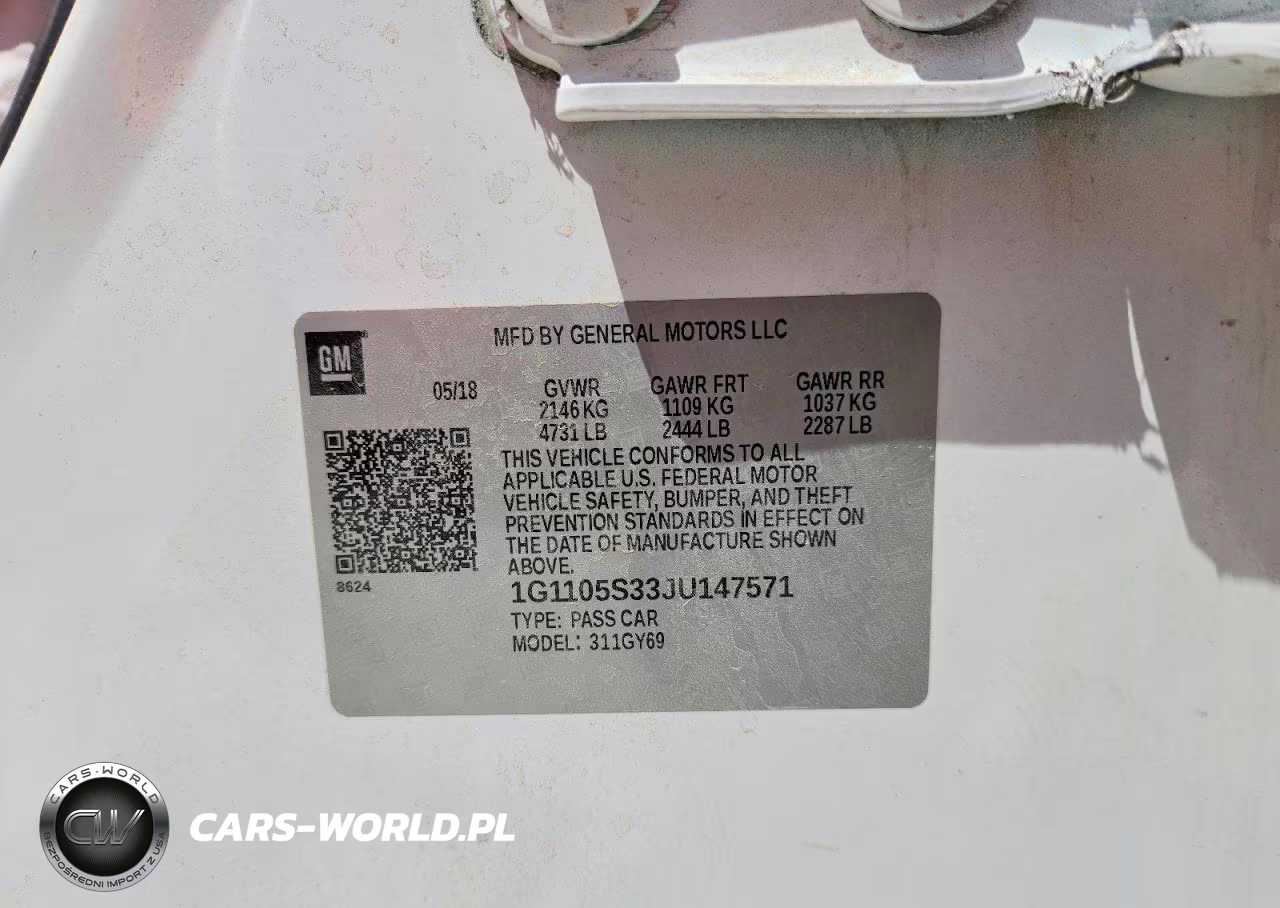 2018 Chevrolet Impala VIN:1G1105S33JU147571 - 12
