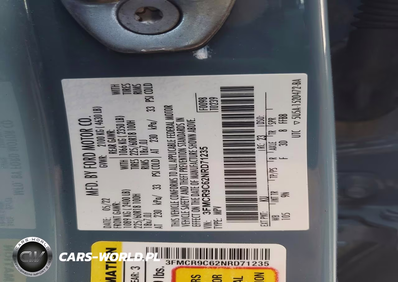 2022 Ford Bronco Sport Outer Banks VIN:3FMCR9C62NRD71235 - 13