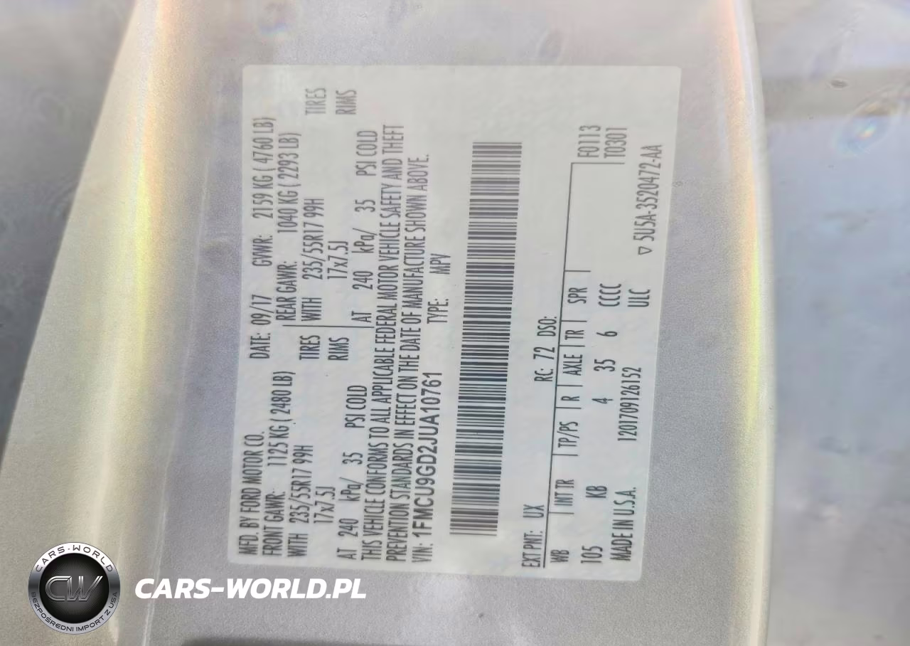 2018 Ford Escape Se VIN:1FMCU9GD2JUA10761 - 13