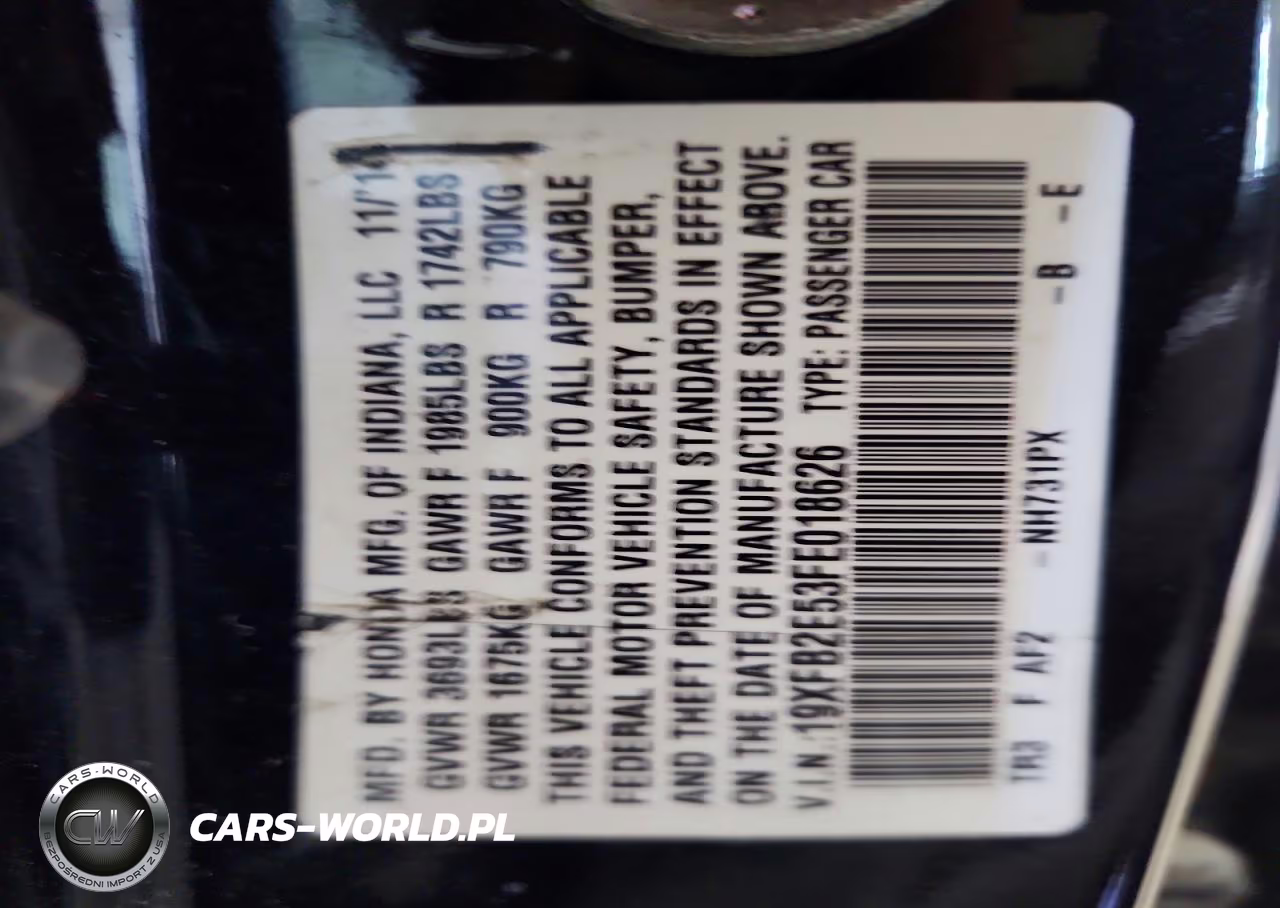 2015 Honda Civic Lx VIN:19XFB2E53FE018626 - 12
