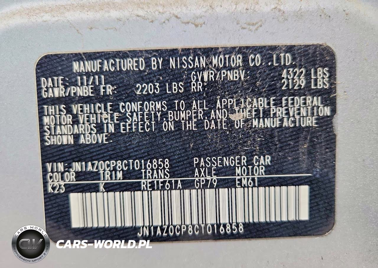 2012 Nissan Leaf Sv VIN:JN1AZ0CP8CT016858 - 12