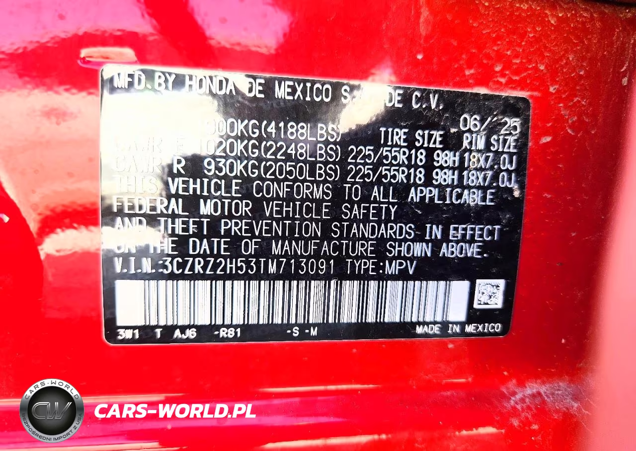 2026 Honda Hr-V Sport VIN:3CZRZ2H53TM713091 - 12