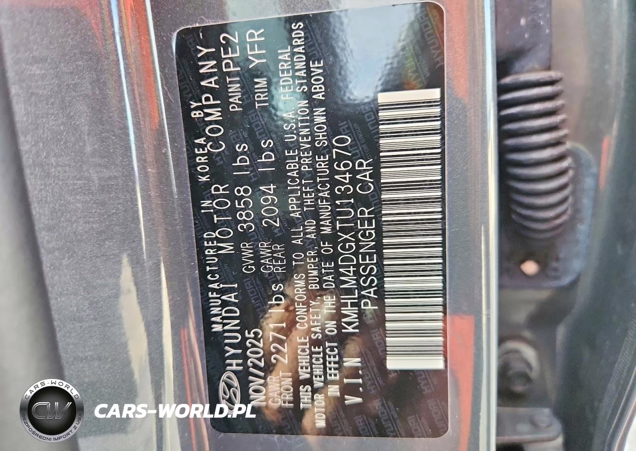 2026 Hyundai Elantra Sel Sport VIN:KMHLM4DGXTU134670 - 12