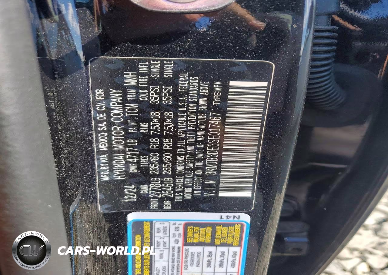 2025 Hyundai Tucson Sel VIN:3KMJB3DE3SE017467 - 13