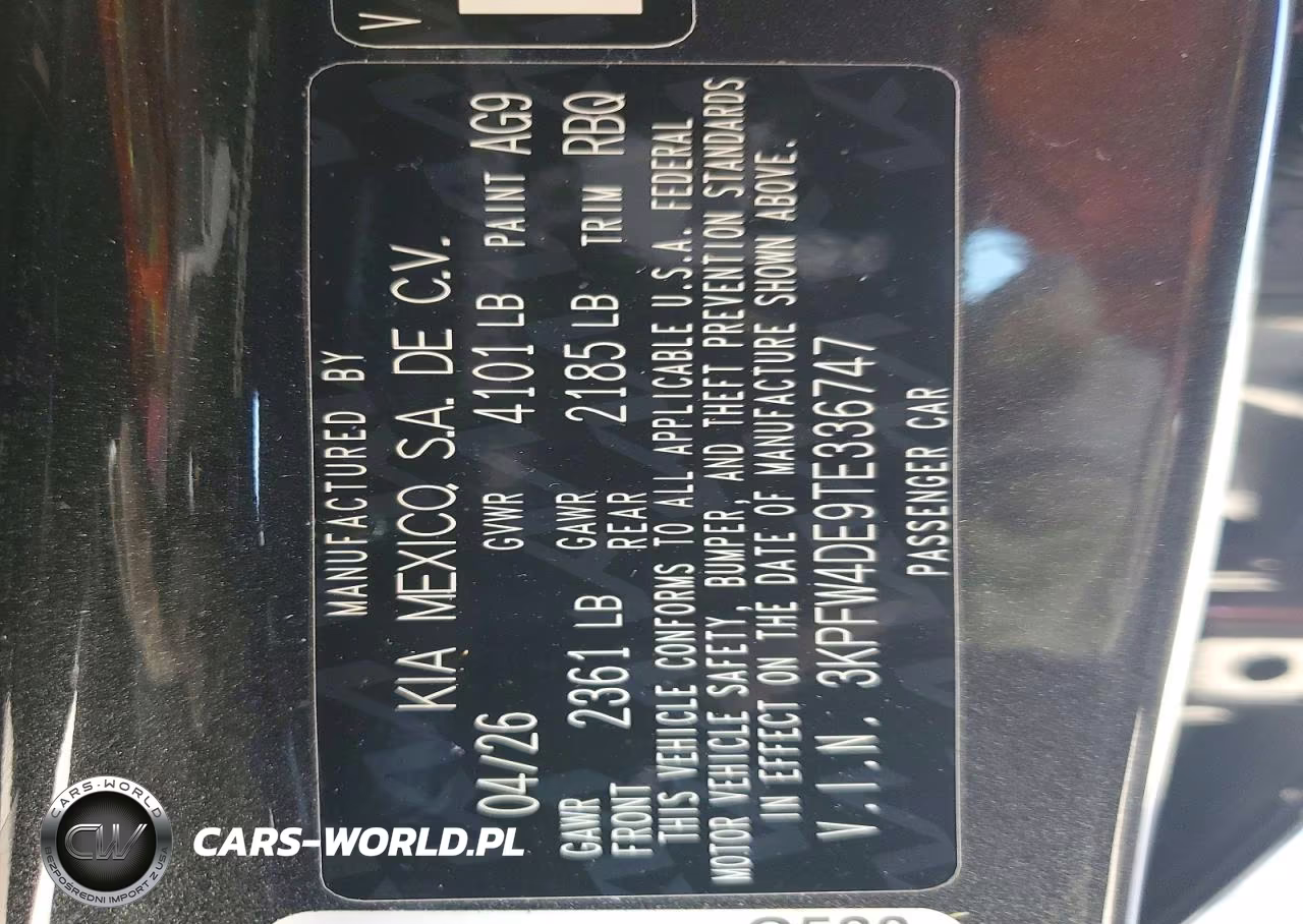 2026 Kia K4 Gt Line VIN:3KPFW4DE9TE336747 - 13
