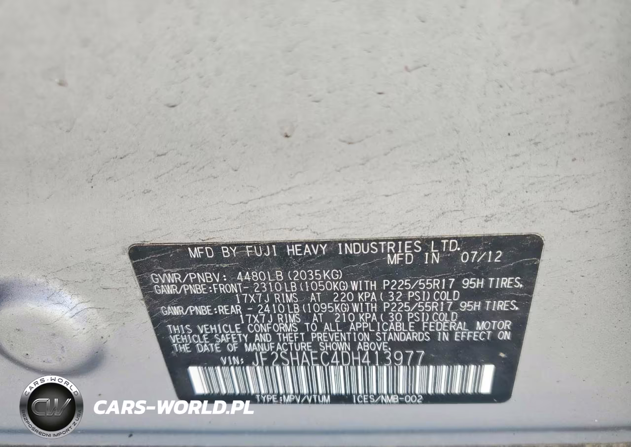 2013 Subaru Forester Limited VIN:JF2SHAEC4DH413977 - 13