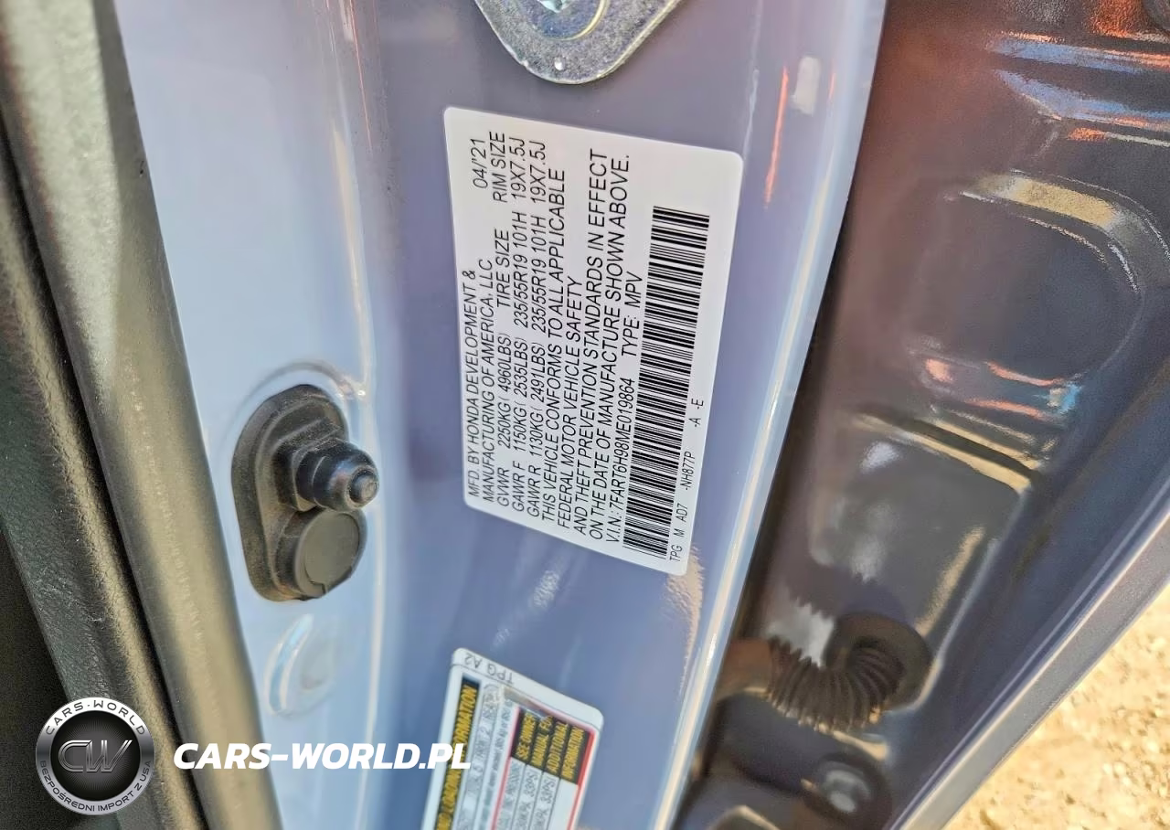 2021 Honda Cr-V Touring VIN:7FART6H98ME019864 - 12