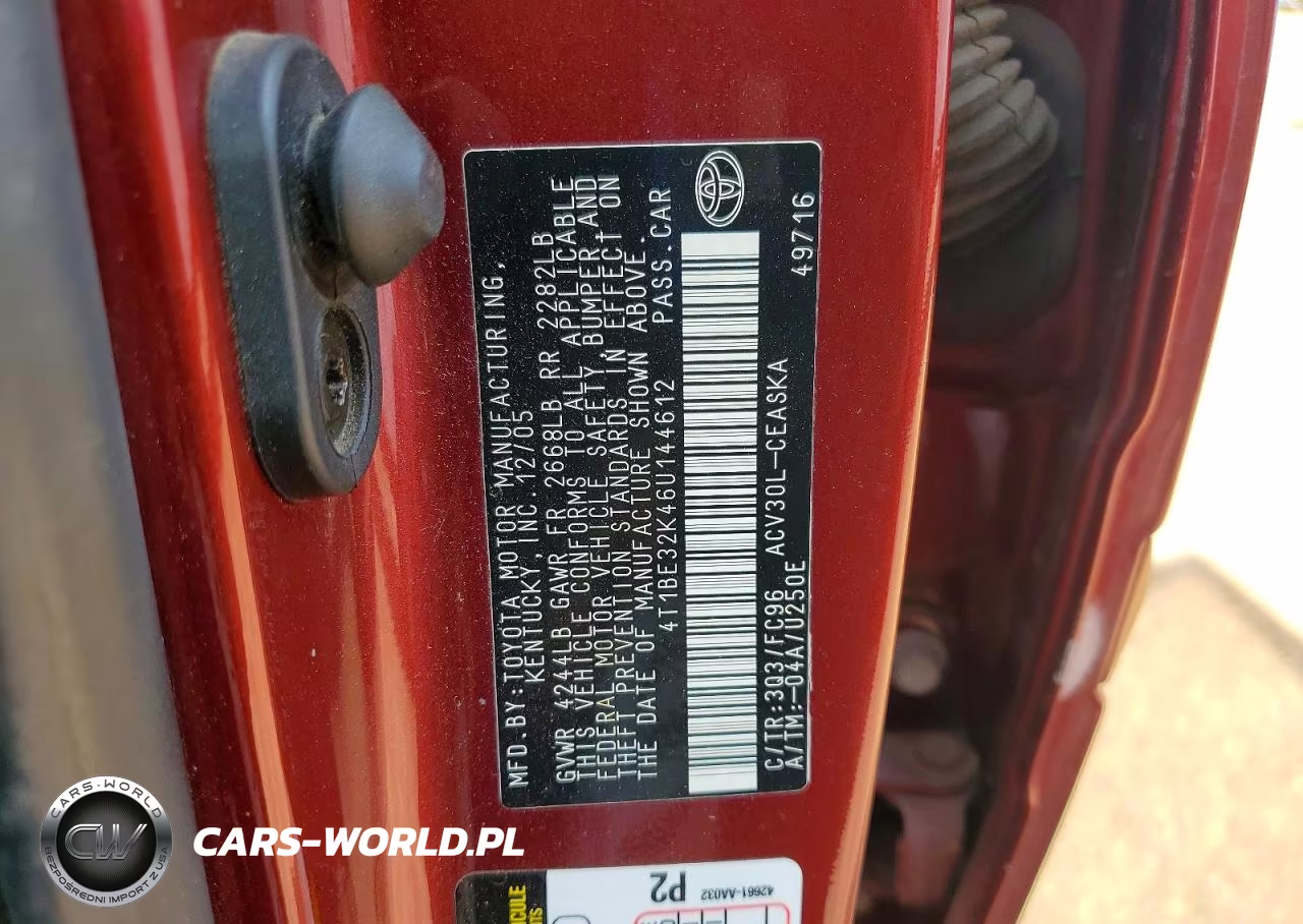 2006 Toyota Camry Se VIN:4T1BE32K46U144612 - 12