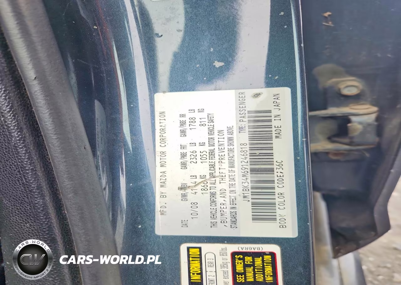 2009 Mazda Speed 3 VIN:JM1BK34M691246818 - 12