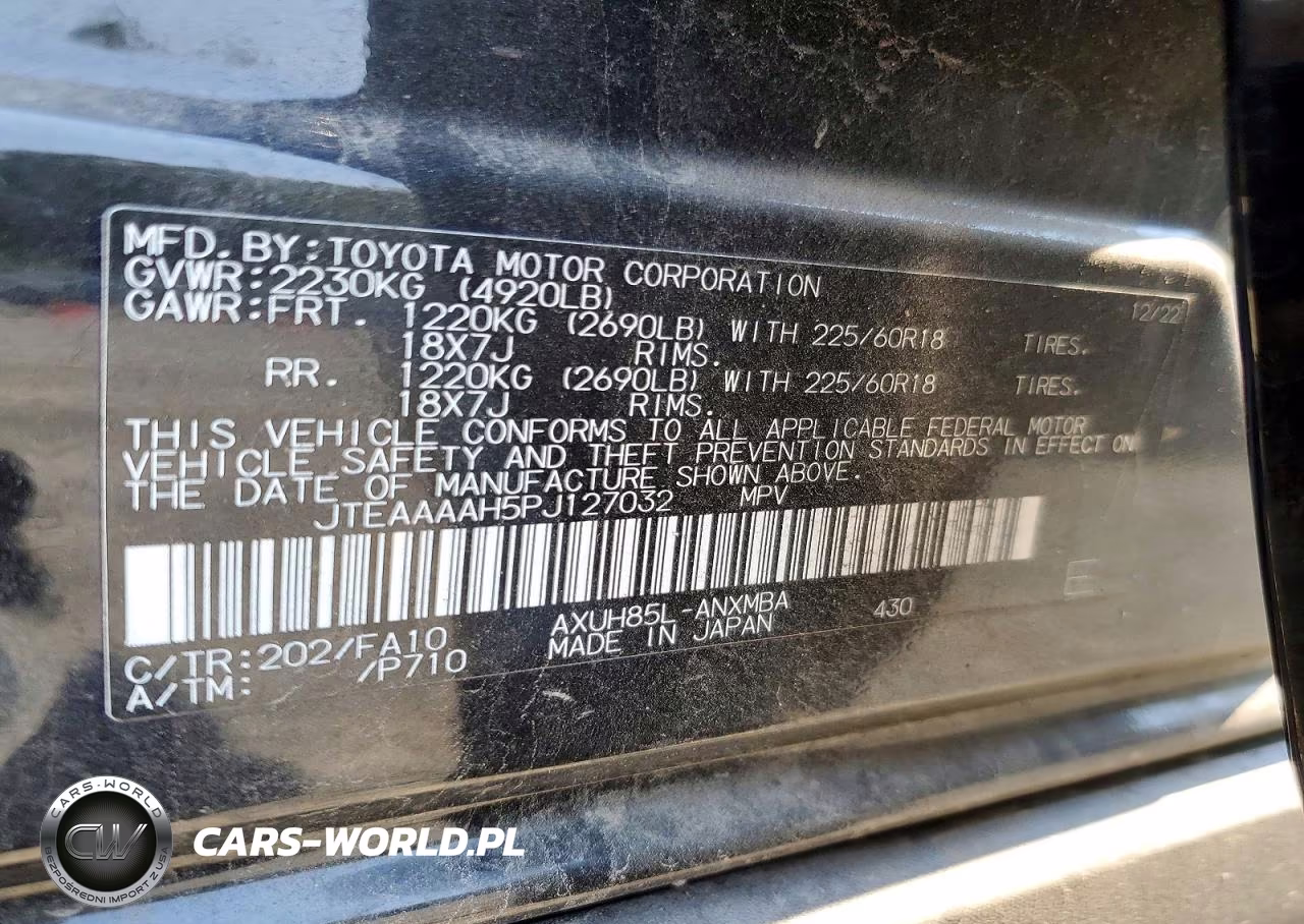 2023 Toyota Venza Le VIN:JTEAAAAH5PJ127032 - 13