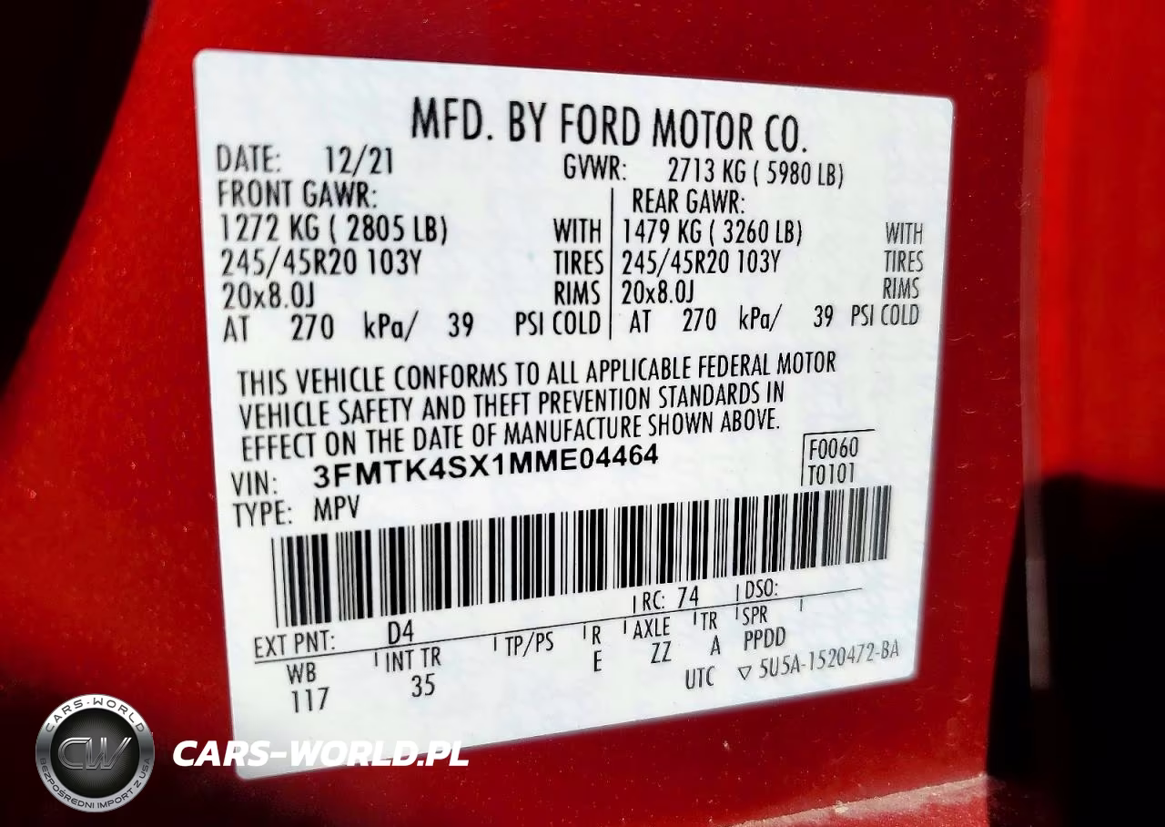 2021 Ford Mustang Mach-E Gt VIN:3FMTK4SX1MME04464 - 13