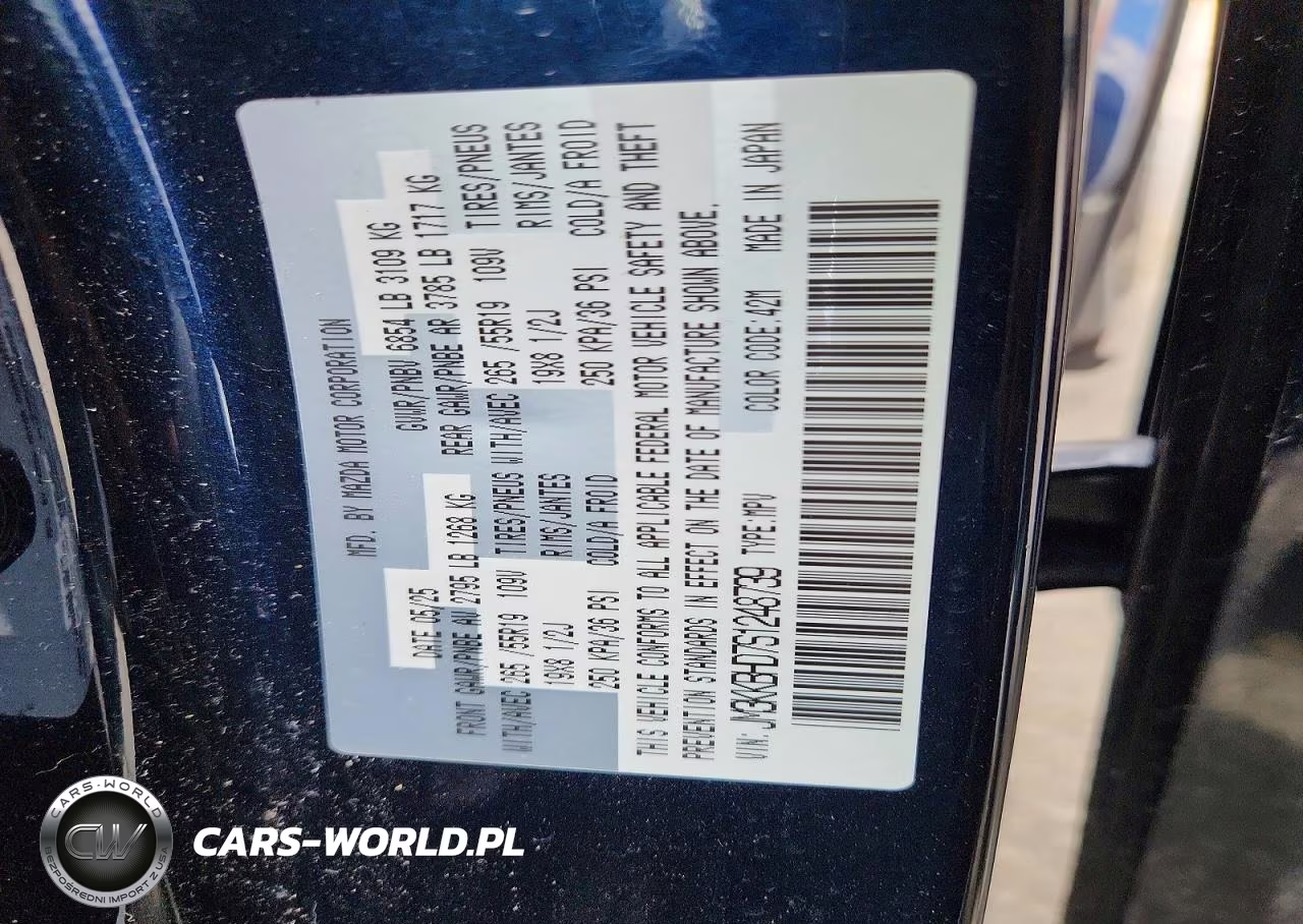 2025 Mazda Cx-90 Preferred VIN:JM3KKBHD7S1248739 - 14