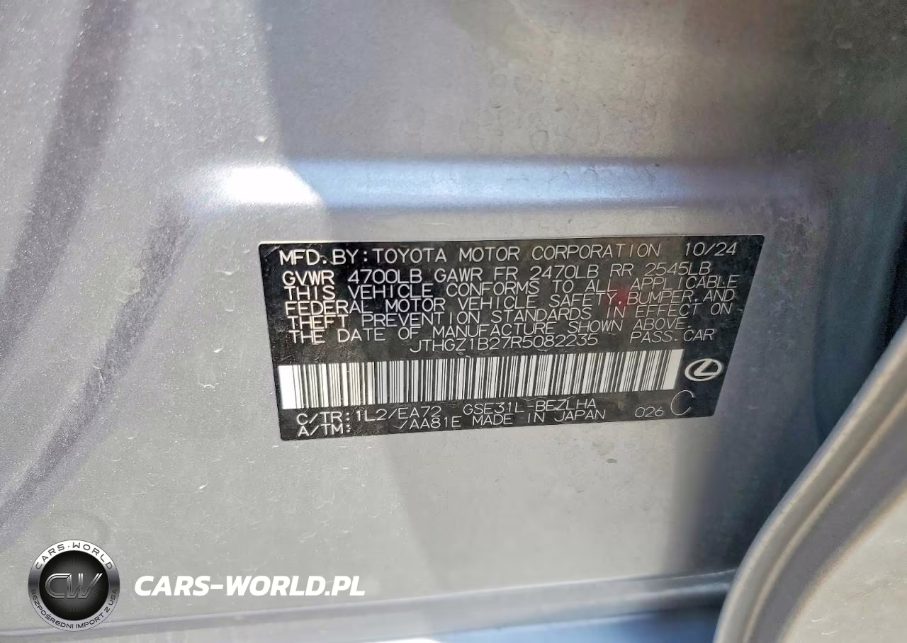 2024 Lexus Is 350 F Sport VIN:JTHGZ1B27R5082235 - 12