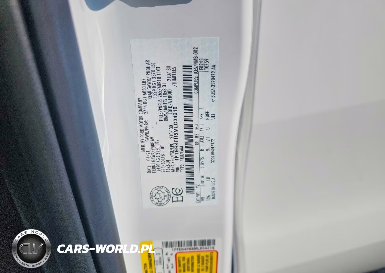 2021 Ford Ranger Xl VIN:1FTER4FH8MLD34216 - 12
