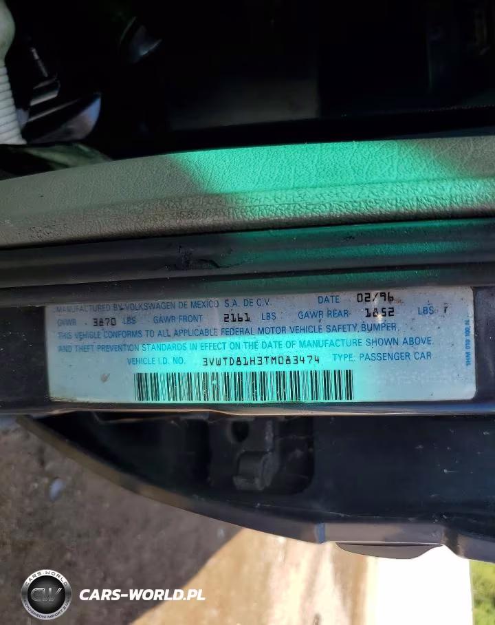 1996 Volkswagen Jetta Glx VIN:3VWTD81H3TM083474 - 12