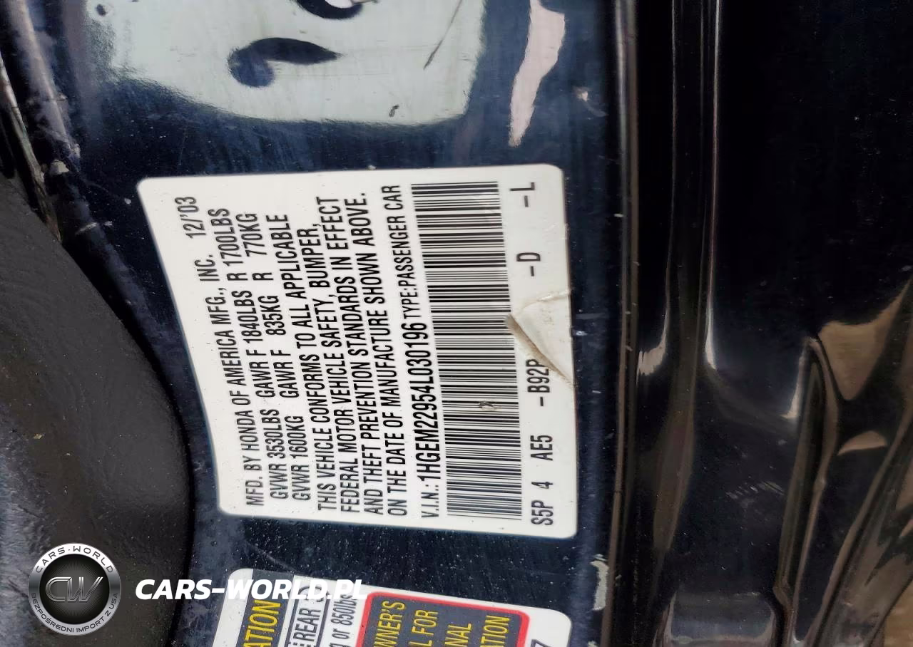 2004 Honda Civic Ex VIN:1HGEM22954L030196 - 12