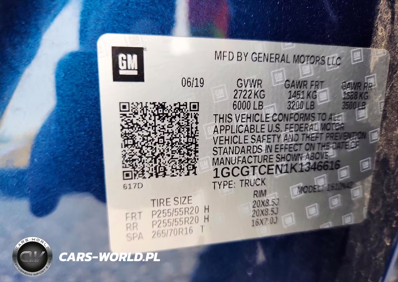 2019 Chevrolet Colorado Lt VIN:1GCGTCEN1K1346616 - 12