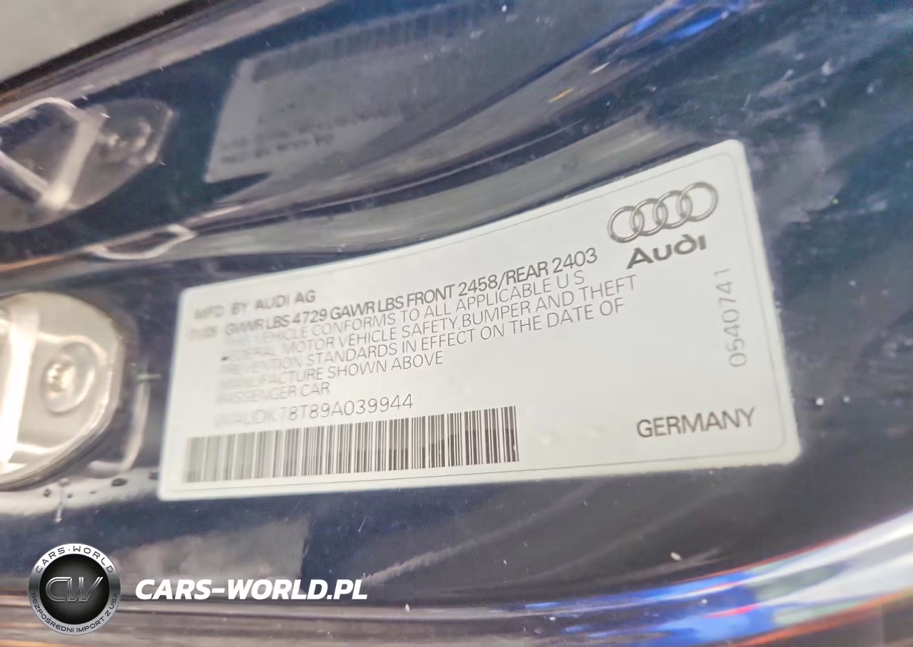 2009 Audi A5 Quattro VIN:WAUDK78T89A039944 - 12