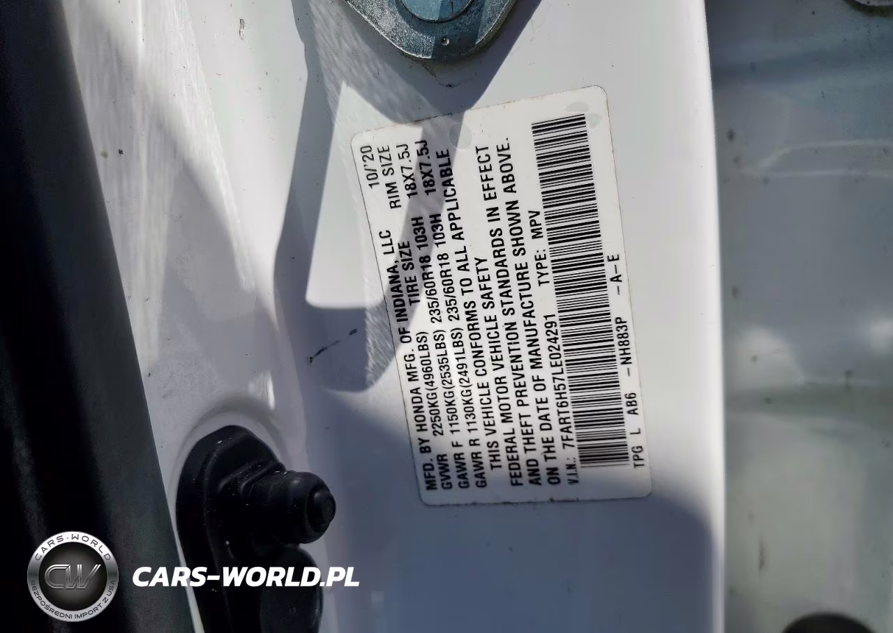 2020 Honda Cr-V Ex VIN:7FART6H57LE024291 - 13