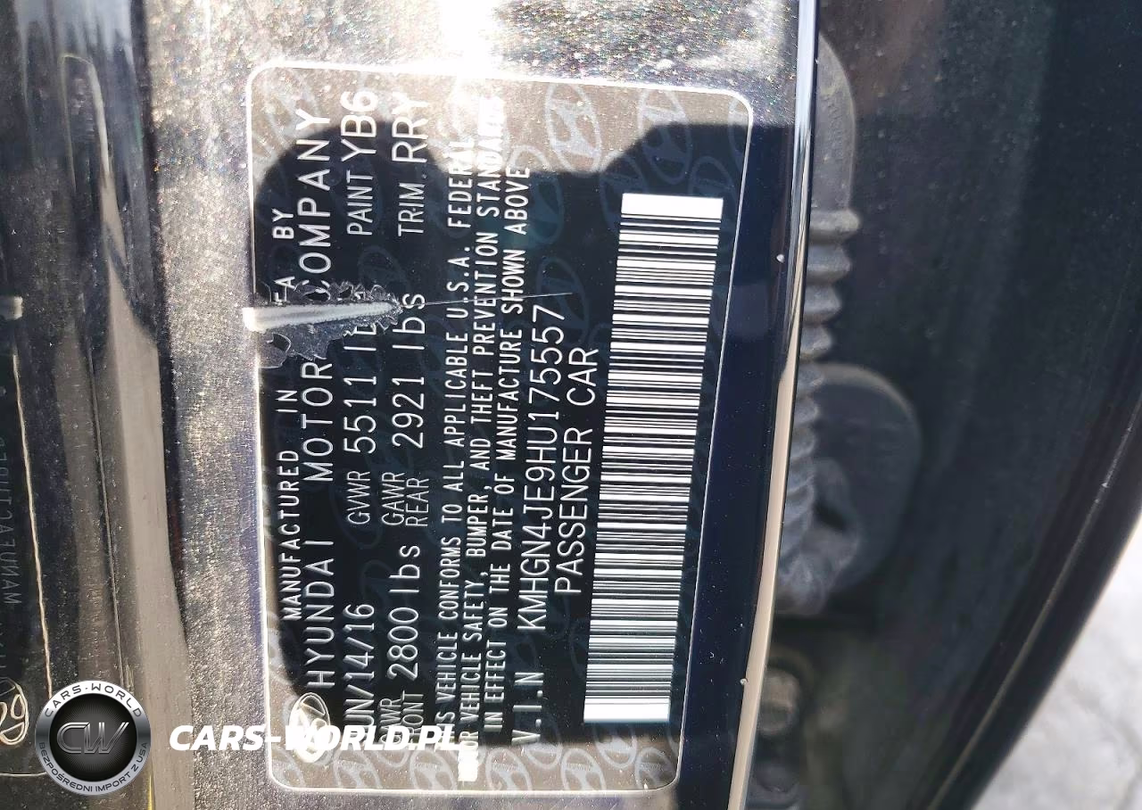 2017 Genesis G80 3.8 VIN:KMHGN4JE9HU175557 - 13