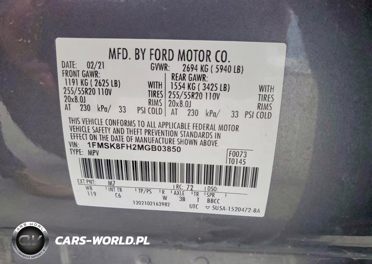 2021 Ford Explorer Limited VIN:1FMSK8FH2MGB03850 - 14