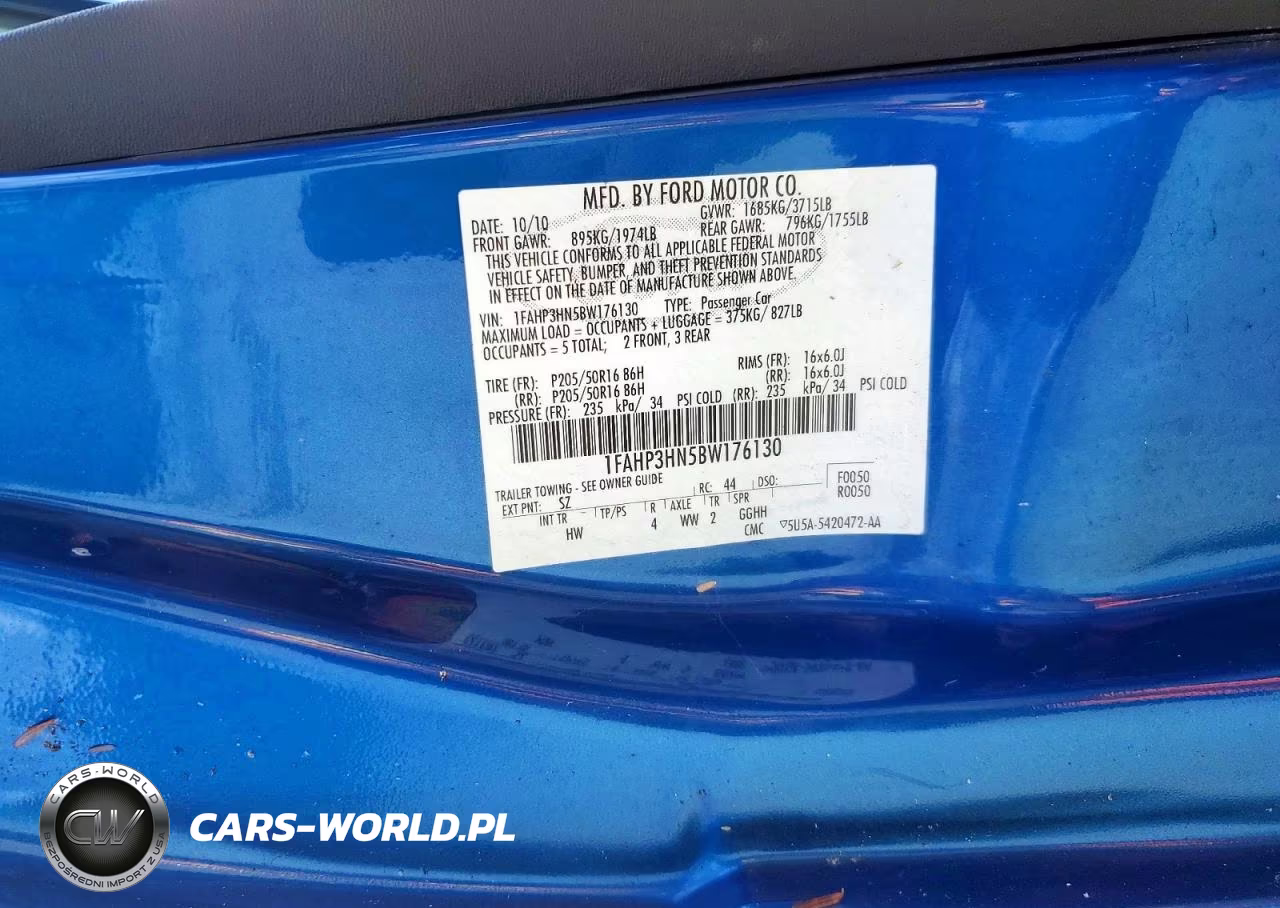 2011 Ford Focus Sel VIN:1FAHP3HN5BW176130 - 12