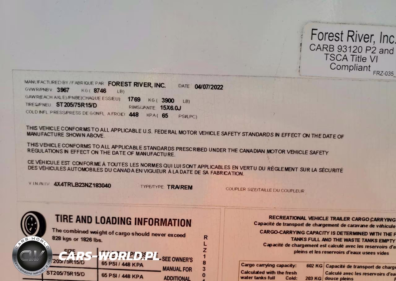 2022 Forest River Rockwood Camper VIN:4X4TRLB23NZ183040 - 8