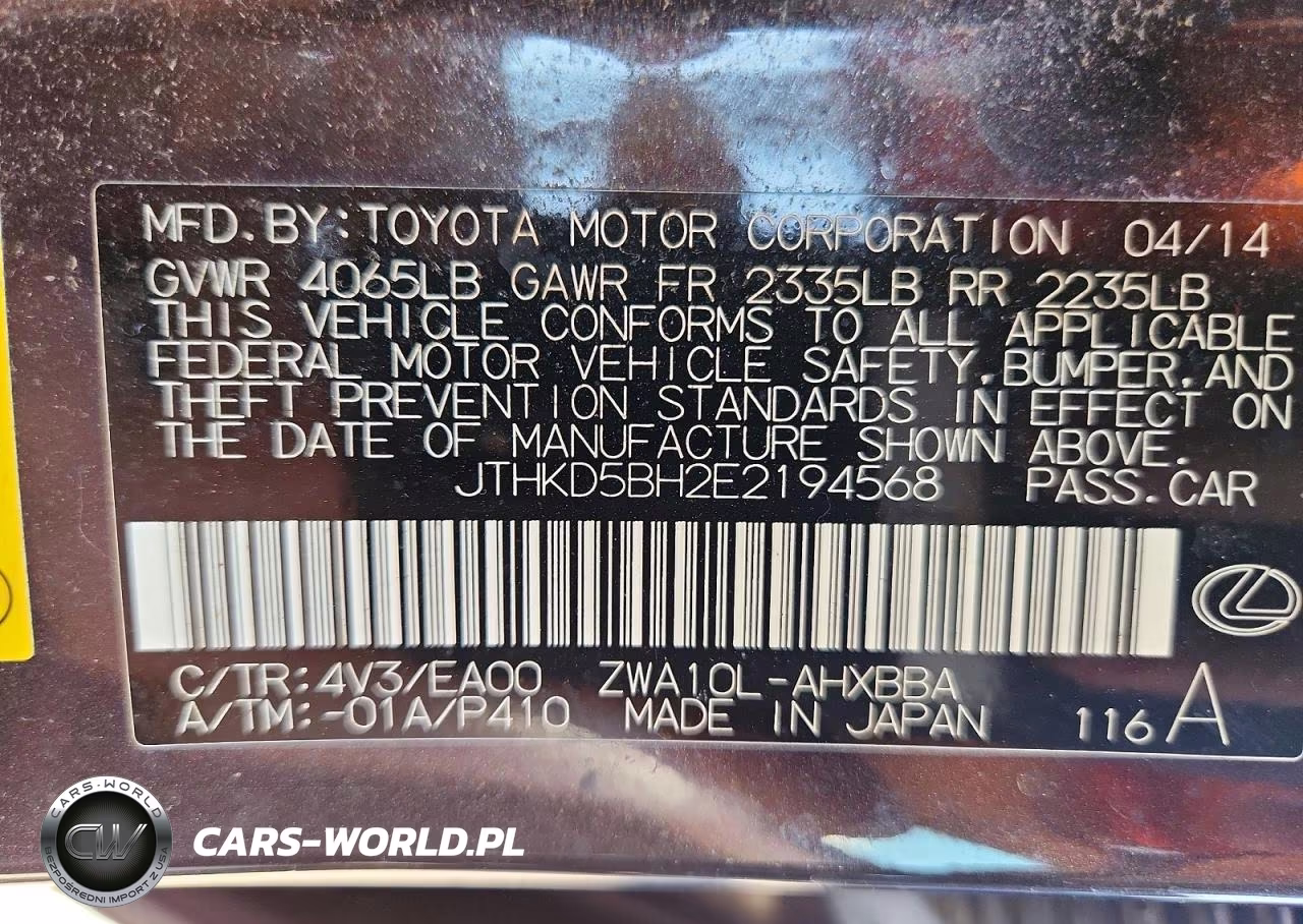 2014 Lexus Ct 200 VIN:JTHKD5BH2E2194568 - 12