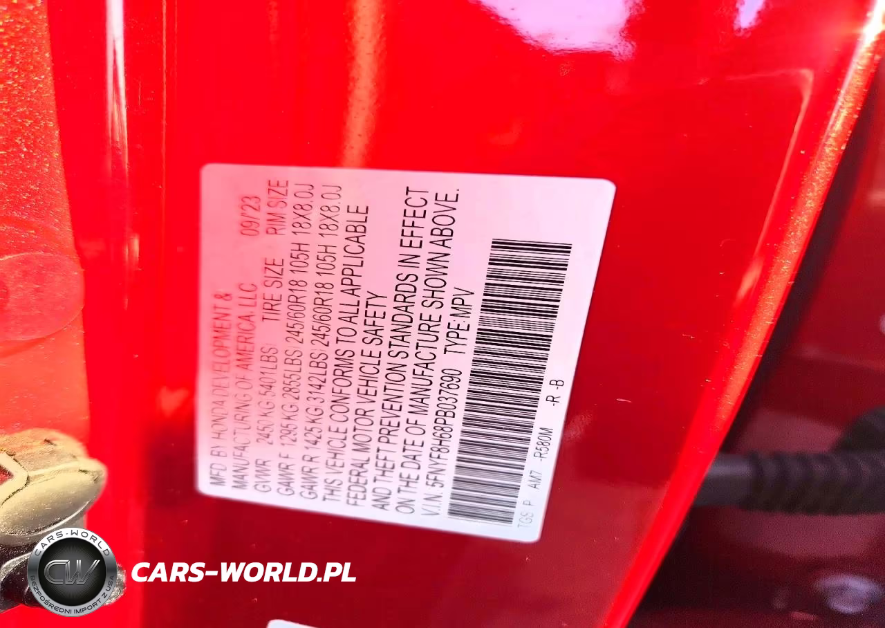 2023 Honda Passport Trail Sport VIN:5FNYF8H68PB037690 - 13