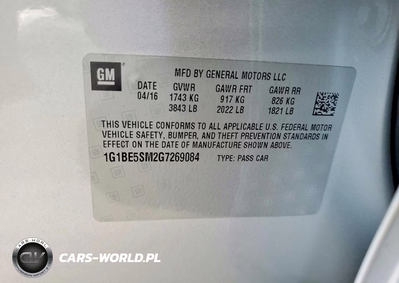 2016 Chevrolet Cruze Lt VIN:1G1BE5SM2G7269084 - 12