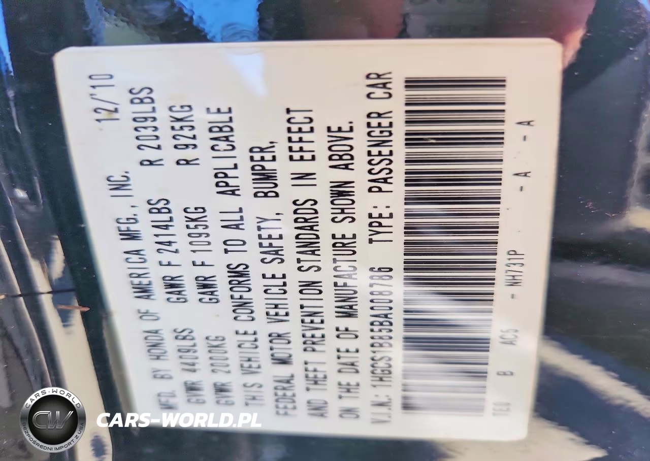 2011 Honda Accord Exl VIN:1HGCS1B85BA008786 - 12